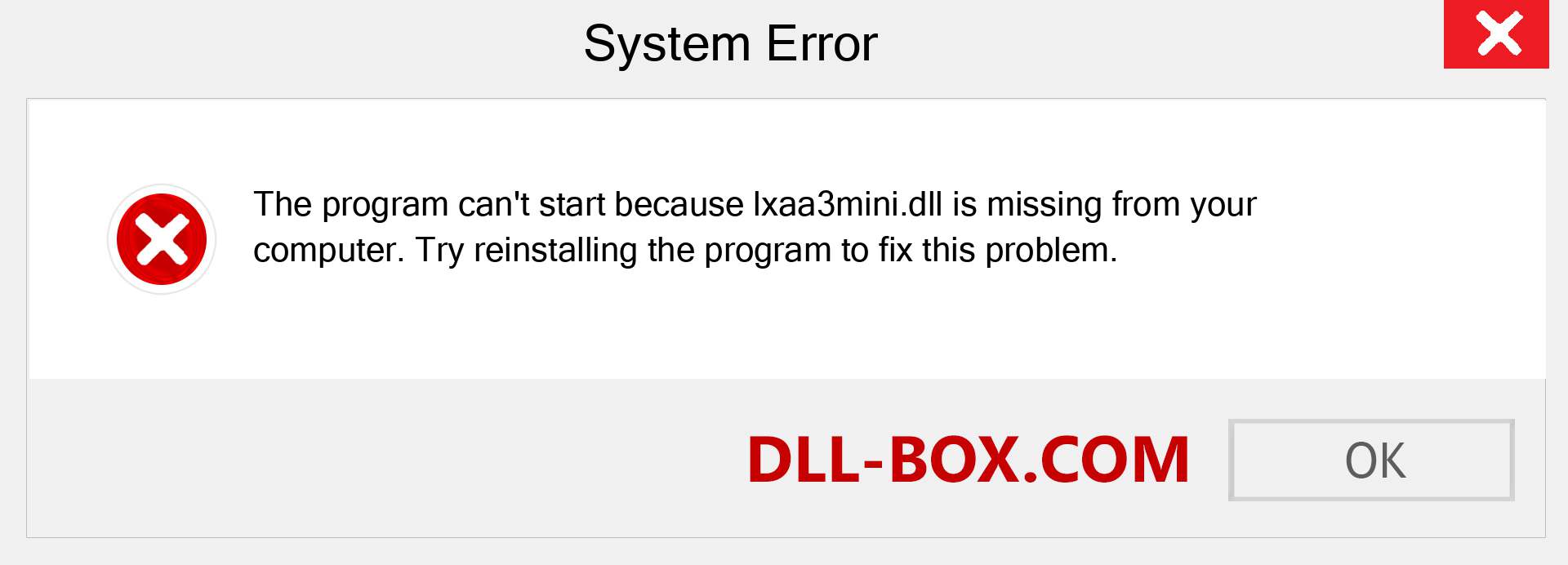  lxaa3mini.dll file is missing?. Download for Windows 7, 8, 10 - Fix  lxaa3mini dll Missing Error on Windows, photos, images
